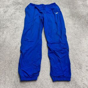 Asics Windbreaker Activewear Track Pants Mens XL Royal Blue Lined Athletic Run